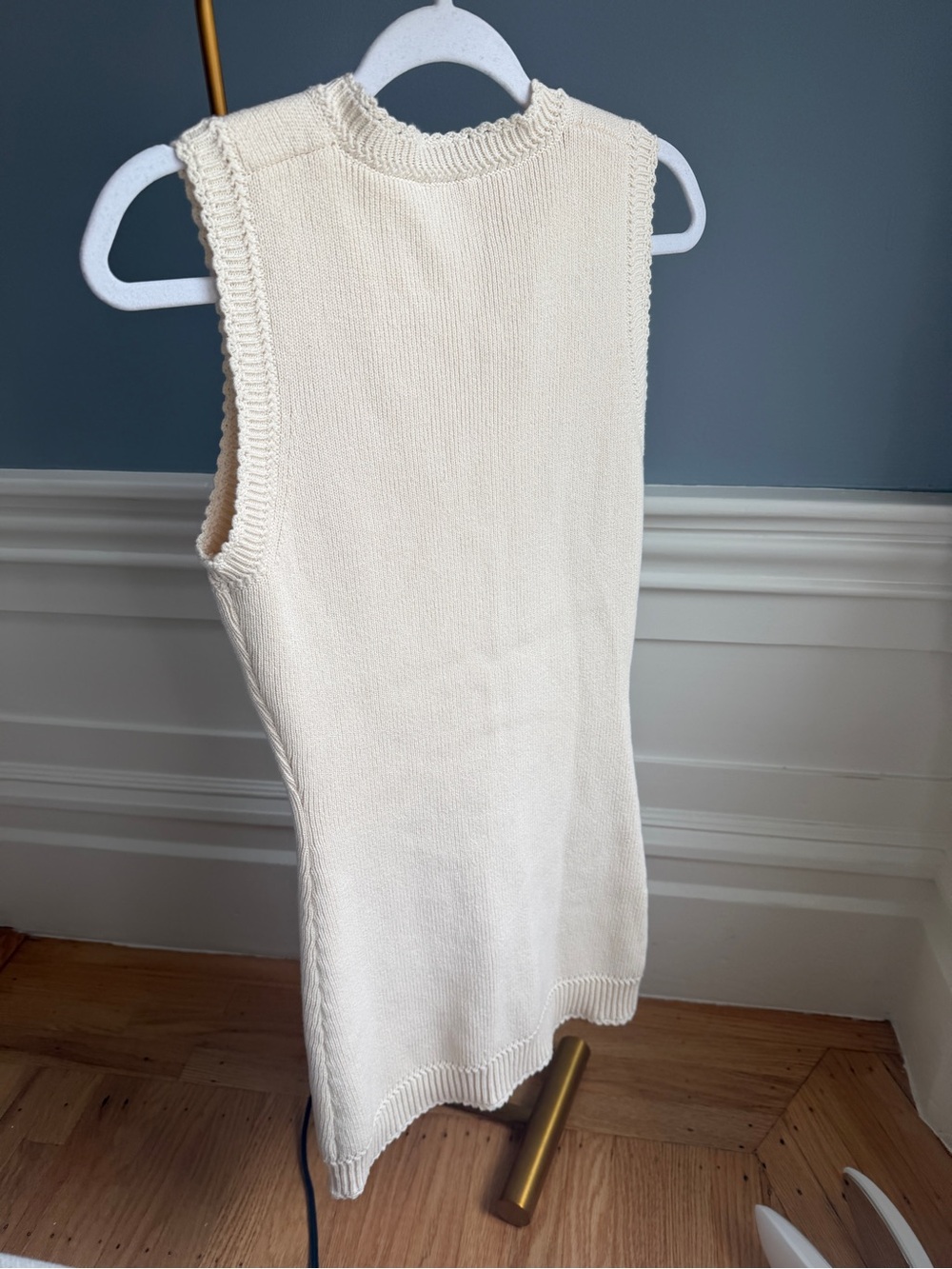 Reformation XS Catalina Cream Cotton Knit Mini Dress - Picture 7 of 16